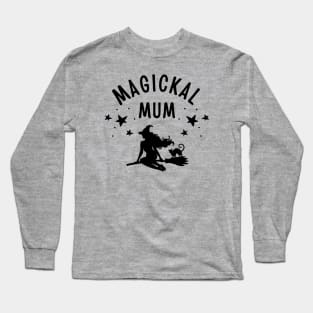 Magickal Mum Witch and Cat Mother's Day Cheeky Witch® Long Sleeve T-Shirt